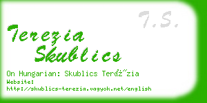 terezia skublics business card